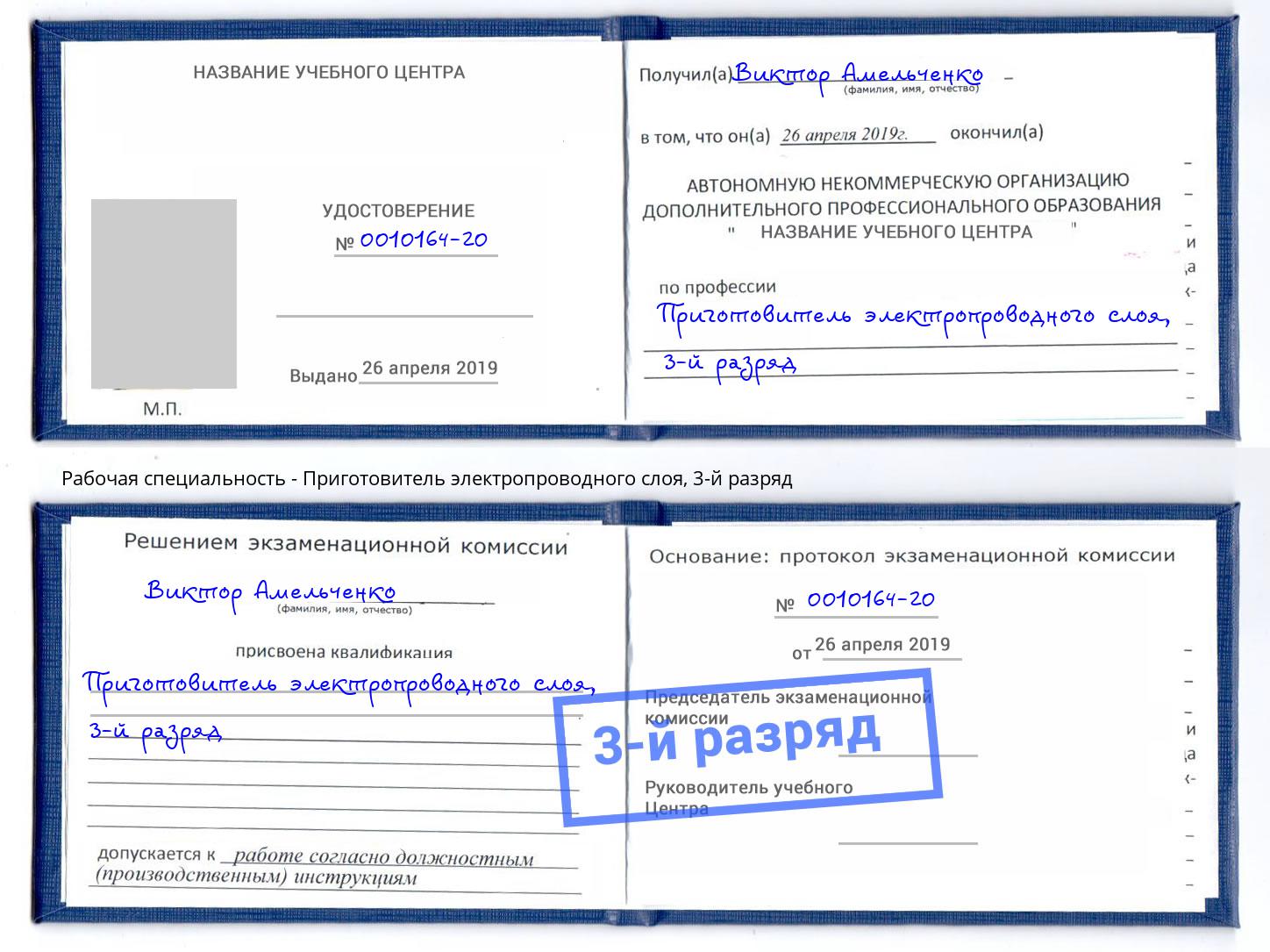 корочка 3-й разряд Приготовитель электропроводного слоя Лысьва